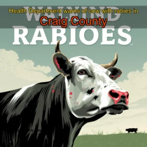 Read more about the article Health Department warns of cow with rabies in Craig County