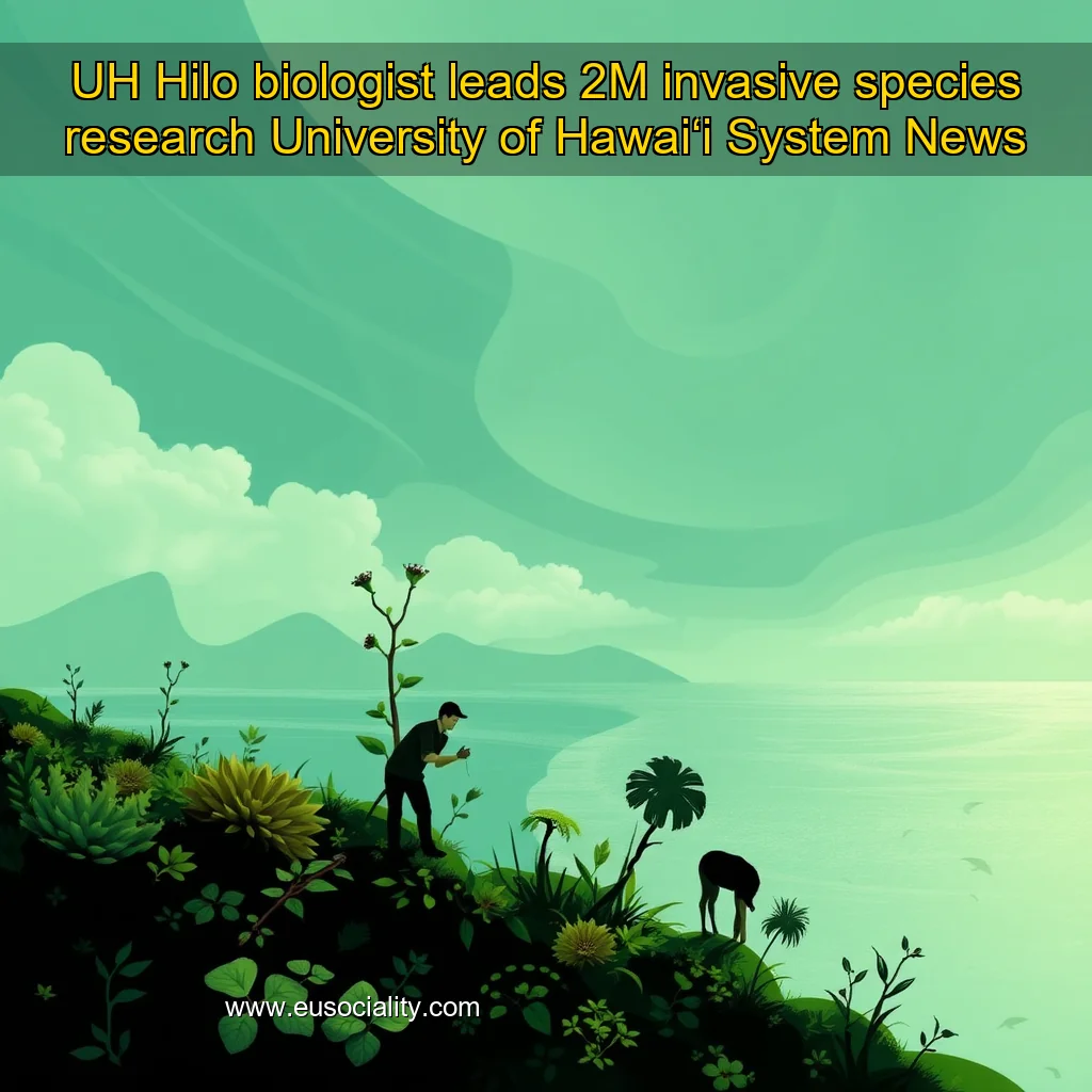 Read more about the article UH Hilo biologist leads 2M invasive species research  University of Hawaiʻi System News