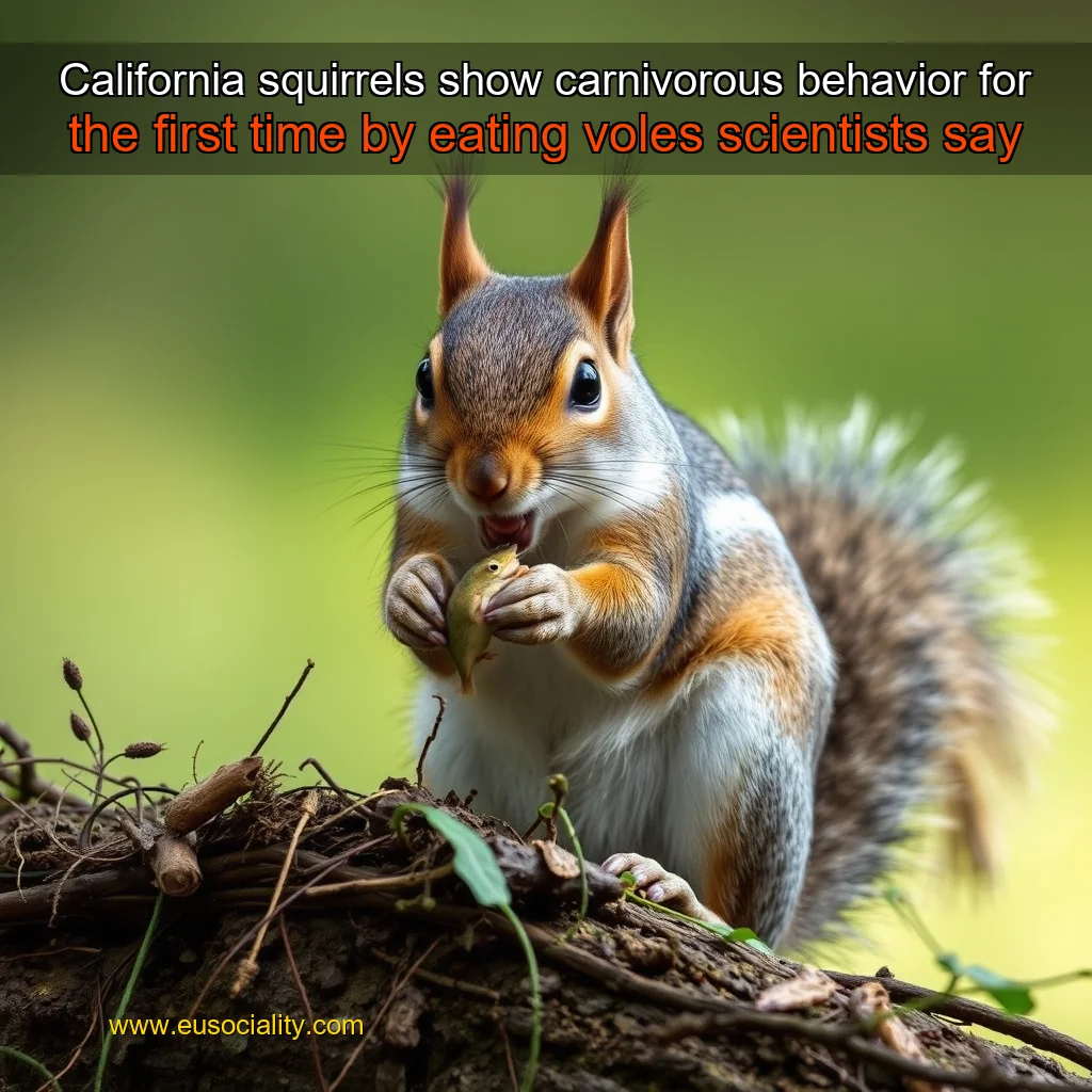Read more about the article California squirrels show carnivorous behavior for the first time by eating voles  scientists say