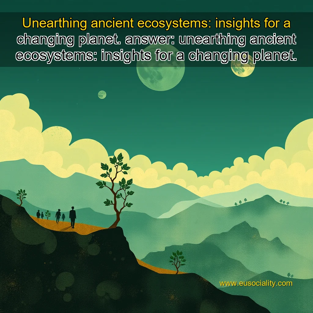 Read more about the article Unearthing ancient ecosystems: insights for a changing planet.


 answer: unearthing ancient ecosystems: insights for a changing planet.