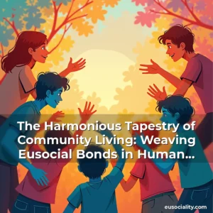 Artistic representation for The Harmonious Tapestry of Community Living: Weaving Eusocial Bonds in Human Societies