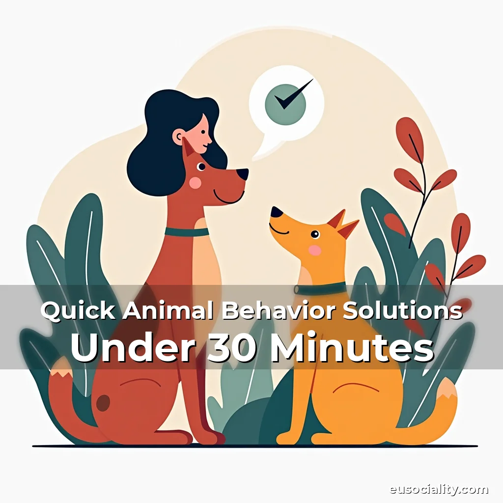 Artistic representation for Quick Animal Behavior Solutions Under 30 Minutes