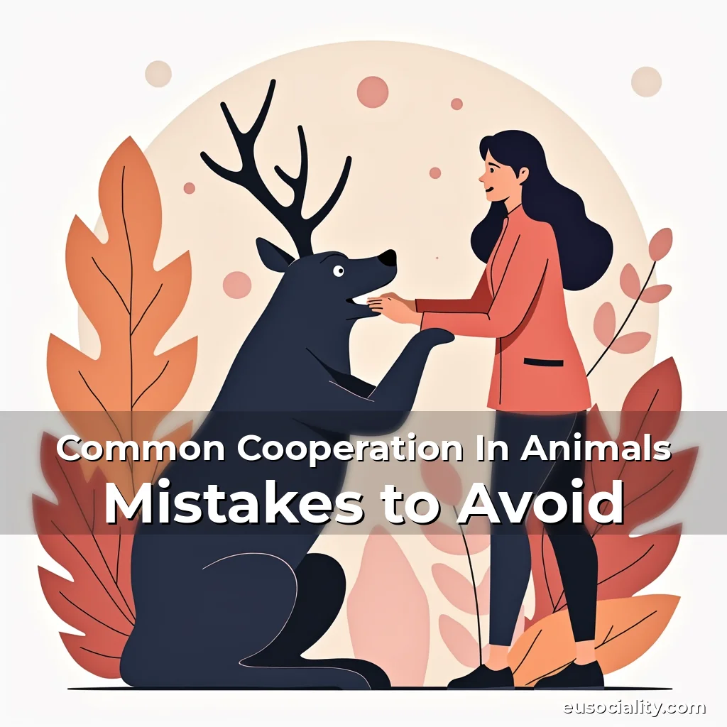 Artistic representation for Common Cooperation In Animals Mistakes to Avoid